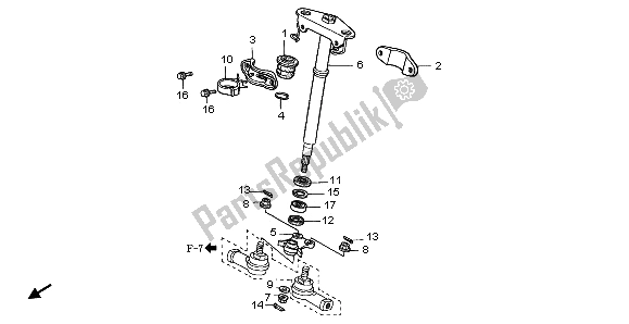Todas las partes para Eje De Dirección de Honda TRX 350 FE Fourtrax Rancher 4X4 ES 2000