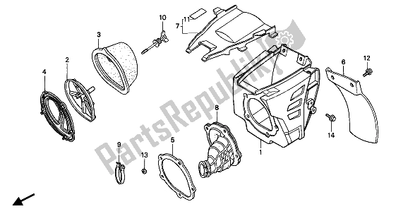 Todas as partes de Filtro De Ar do Honda CR 125R 1992