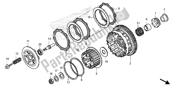 Tutte le parti per il Frizione del Honda CBR 600 RA 2013