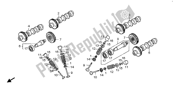 Wszystkie części do Wa? Ek Rozrz? Du I Zawór Honda ST 1100A 1995