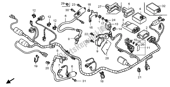 Tutte le parti per il Cablaggio del Honda VTR 1000F 2003