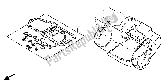 All parts for the Eop-2 Gasket Kit B of the Honda CBF 1000 TA 2010