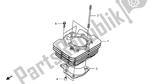 All parts for the Cylinder of the Honda TRX 500 FE Foretrax Foreman ES 2011