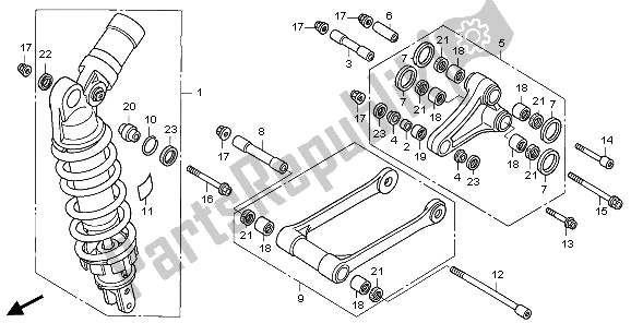 Tutte le parti per il Cuscino Posteriore del Honda CBR 1000 RR 2006