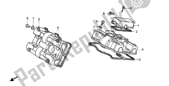 Tutte le parti per il Coperchio Della Testata del Honda VFR 750F 1987