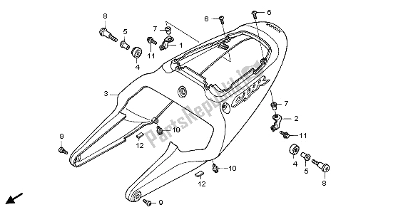 Tutte le parti per il Calandra Posteriore del Honda CBR 900 RR 2003