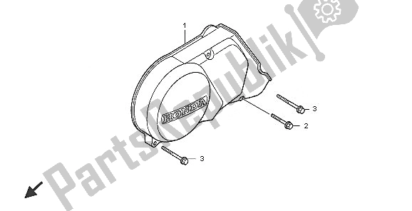 All parts for the Left Crankcase Cover of the Honda CRF 70F 2005