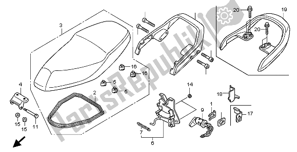 Todas las partes para Asiento de Honda ANF 125 2009