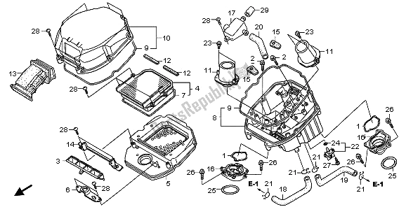 Tutte le parti per il Filtro Dell'aria del Honda XL 1000V 2009