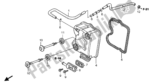 All parts for the Cylinder Head Cover of the Honda FES 125A 2009