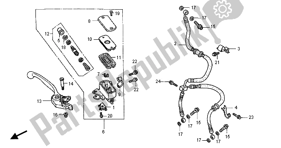 Tutte le parti per il Fr. Pompa Freno del Honda CBR 600 FS 2001