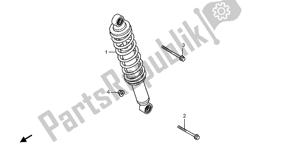 All parts for the Rear Cushion of the Honda CBR 125 RW 2009