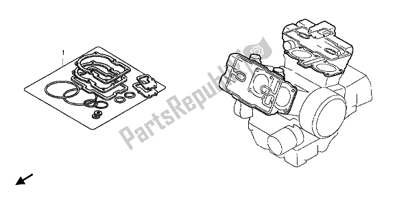 All parts for the Eop-1 Gasket Kit A of the Honda RVF 400R 1995