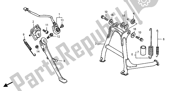 Tutte le parti per il In Piedi del Honda CB 1100 SF 2001