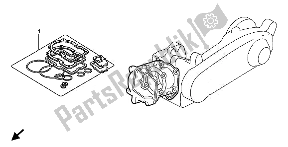 Alle onderdelen voor de Eop-1 Pakkingset A van de Honda SH 150S 2011
