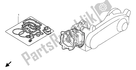 All parts for the Eop-1 Gasket Kit A of the Honda SH 150S 2011