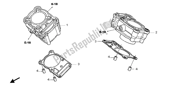 Todas las partes para Cilindro de Honda NT 700 VA 2007