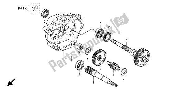 Alle onderdelen voor de Overdragen van de Honda SH 300 RA 2012