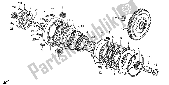 Toutes les pièces pour le Embrayage du Honda CRF 50F 2013