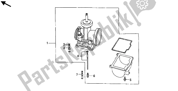 Tutte le parti per il Kit Parti Opzionali Carburatore del Honda CR 500R 2 1990