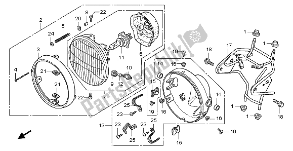 Todas las partes para Faro (reino Unido) de Honda CBF 600 NA 2009