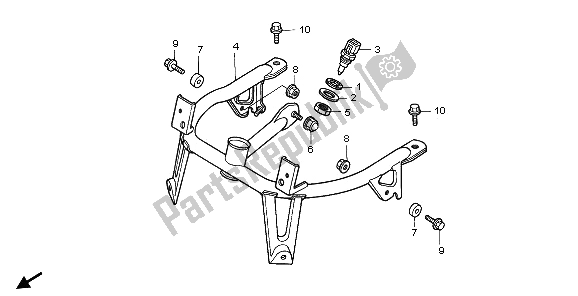 All parts for the Cowl Stay of the Honda GL 1500A 1995