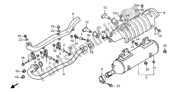 Todas las partes para Silenciador De Escape de Honda TRX 350 FE Fourtrax Rancher 4X4 ES 2002