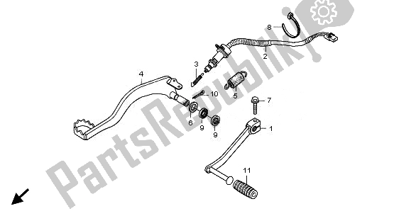 Tutte le parti per il Pedale del Honda TRX 700 XX 2008