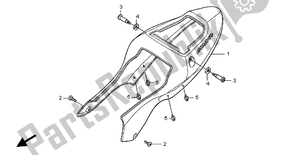 Todas as partes de Capuz Traseiro do Honda CBR 600 FS 2002