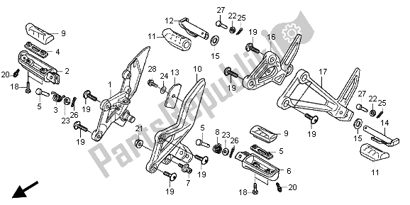 All parts for the Step of the Honda CBR 250 RA 2013