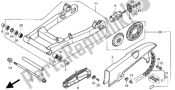 Todas las partes para Basculante de Honda CB 500 1998