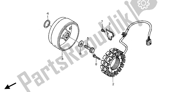 All parts for the Generator of the Honda NT 700V 2010