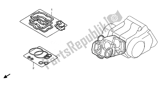 Alle onderdelen voor de Eop-1 Pakkingset A van de Honda TRX 90X 2011