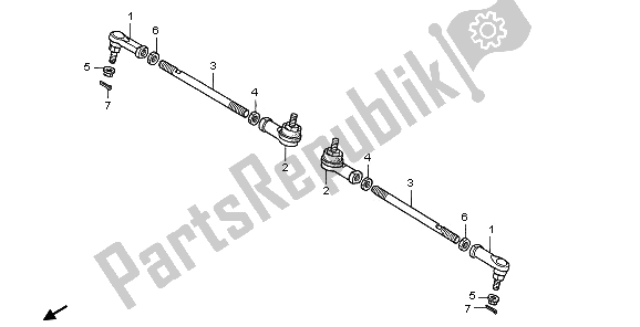 Tutte le parti per il Tirante del Honda TRX 450 FE Fourtrax Foreman ES 2003