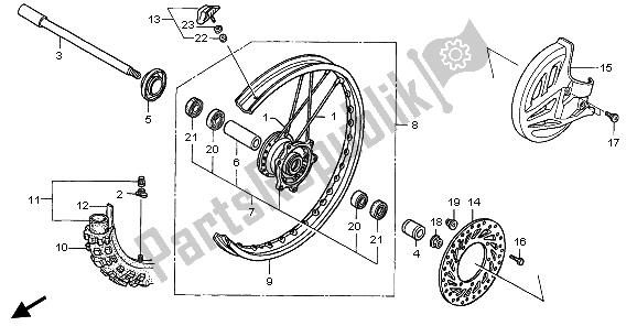 Tutte le parti per il Ruota Anteriore del Honda CR 250R 2006