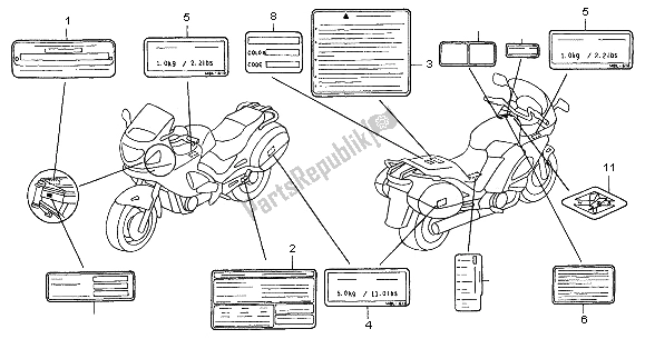 All parts for the Caution Label of the Honda NT 650V 2002