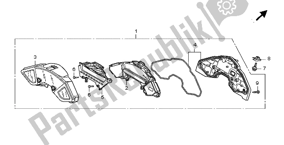 Tutte le parti per il Metro (uk) del Honda CB 1000 RA 2009