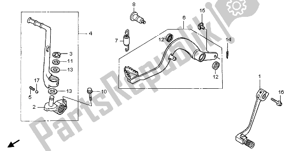 Todas las partes para Pedal de Honda CR 85R SW 2006