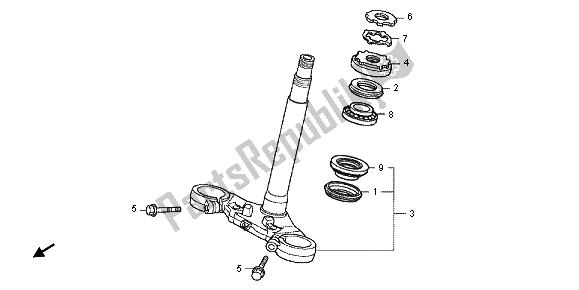 Tutte le parti per il Gambo Dello Sterzo del Honda CBF 1000F 2012