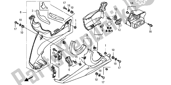 Todas las partes para Capucha Inferior de Honda VFR 1200F 2013