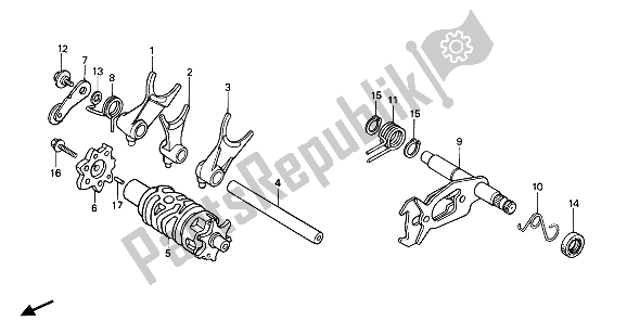 Todas las partes para Cambio De Tambor Y Horquilla De Cambio de Honda XR 250R 1987