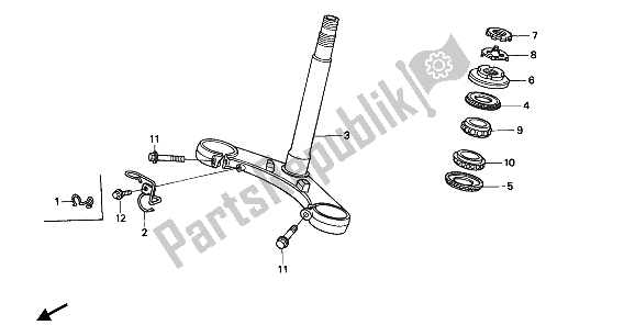Tutte le parti per il Gambo Dello Sterzo del Honda CBR 600F 1993
