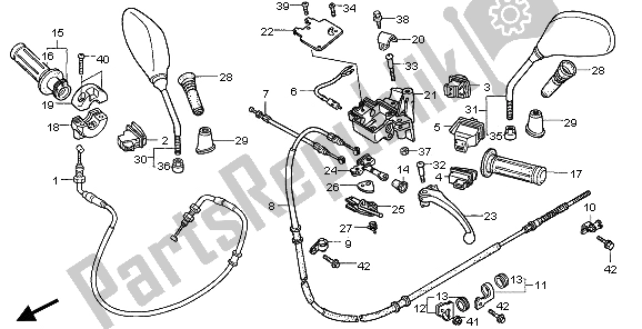 Wszystkie części do D? Wignia Klamki I Prze?? Cznik I Kabel Honda SH 125 2006