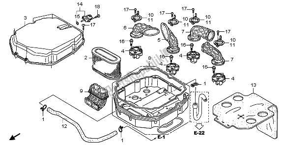 Todas las partes para Filtro De Aire de Honda ST 1300A 2009