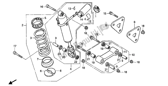 Todas las partes para Cojín Trasero de Honda CBR 900 RR 1993