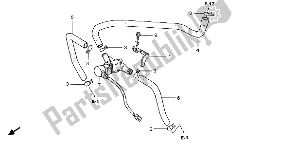 Alle onderdelen voor de Regelklep Voor Luchtinjectie van de Honda CBR 600F 2005