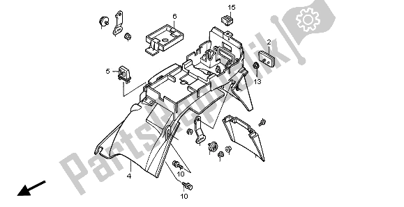 All parts for the Rear Fender of the Honda CB 750F2 1995