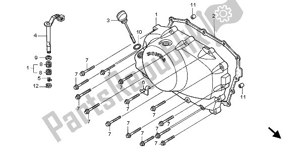 Todas las partes para Tapa Del Cárter Derecho de Honda VT 750C2 1998