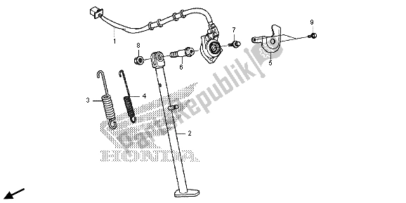 All parts for the Stand of the Honda CRF 250L 2015