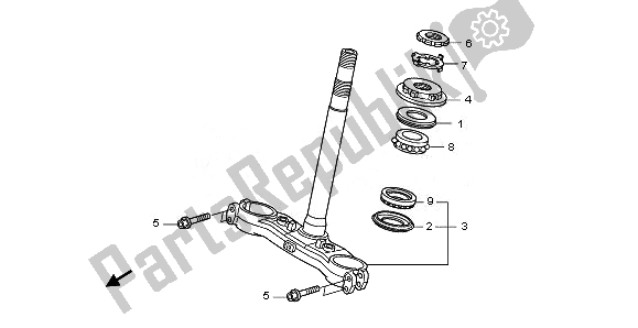 Todas las partes para Vástago De Dirección de Honda CB 1000R 2011